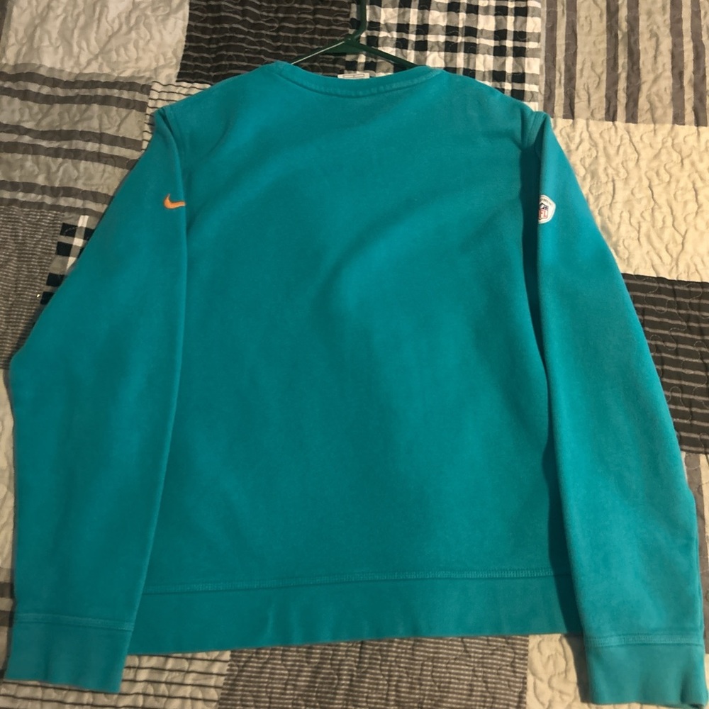 Nike Turquoise Sweatshirt with Orange Swoosh